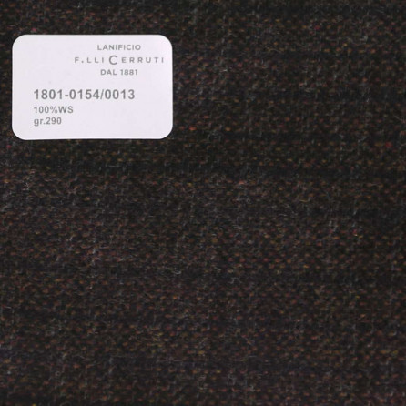 1801-0154-0013 Cerruti Lanificio - Vải Suit 100% Wool - Đen Trơn
